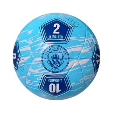Imagem de Bola de Futebol PVC/PU Nº5 Assinaturas Manchester City Futebol e Magia