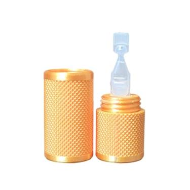 Imagem de Suporte para frasco de colírio e estojo de transporte de bolso - comporta um (1) frasco de colírio de uso único - ótimo para carregar no bolso, bolsa/embreagem, bolsa escolar - Znet3D (ouro seda)