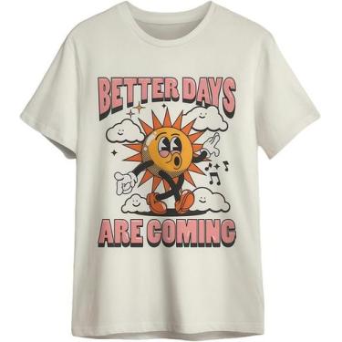 Imagem de Camiseta Personalizada Estampa Good Vibes Sol - Lobo Sete, GG, Off whi