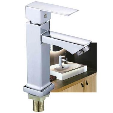 Imagem de Torneira Banheiro Monocomando Luxo Preta Bancada Moderna Pia Pousada C