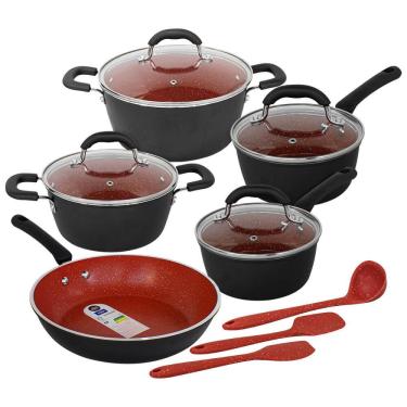 Imagem de Conjunto de Panelas Antiaderente Cerâmica de Indução 8 Peças Brinox Select Premium