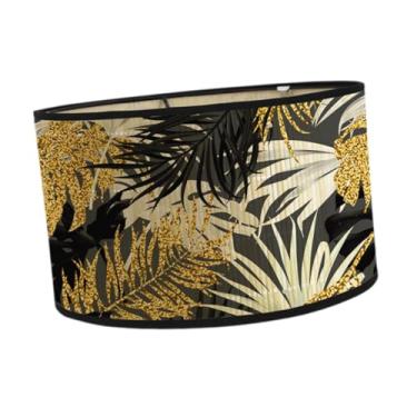 Imagem de ＡＷＨＡＯ Tambor em forma de tambor em forma de lâmpada de lâmpada de tambor de tambor de piso decorativo capa de capa de lâmpada para cozinha para a cozinha em, Preto Amarelo