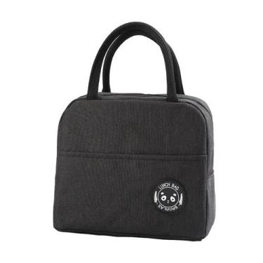 Imagem de Bolsa Térmica com fechamento em Zíper De Mão Fitness Marmita Viagem Né
