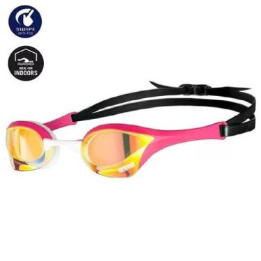 Imagem de Óculos De Natação Arena Cobra Ultra Mirror SWIPE , Amarelo, Rosa