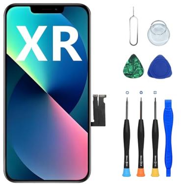 Imagem de MP+ Para substituição de tela do iPhone XR, conjunto de digitalizador de tela LCD sensível ao toque com kit de ferramentas de reparo, fita à prova d'água