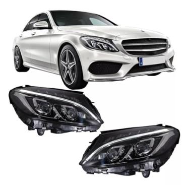 Imagem de Par Farol Xenon Led Mercedes C250 C300 C450 C43 2015 2016 2017 2018