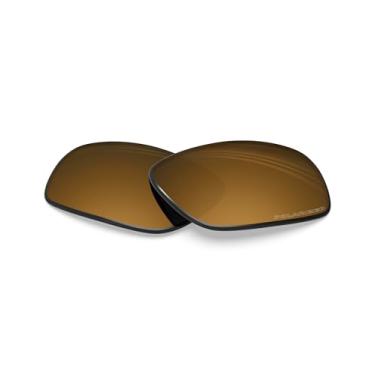 Imagem de BLAZERBUCK Lentes de reposição polarizadas anti-sal para óculos de sol Oakley Turbine OO9263, Ouro pérola - polarizado, 0