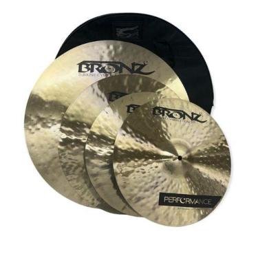 Imagem de Kit Prato Odery Bronz Performance Series 14hh/ 16cr/ 20rd