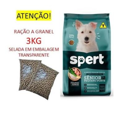 Imagem de Ração Spert Sênior Cães Pequeno Porte Alimento Especial Premium 3KG