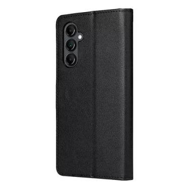 Imagem de Capa Carteira Case Preta Flip para Para  Samsung Galaxy A56 5G - LXL, 
