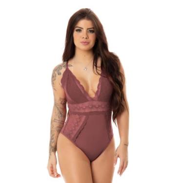 Imagem de Body Sexy Luxo Detalhes Em Renda Alça Cruzada Nas Costas Sem Bojo Ling