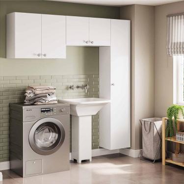 Imagem de Conjunto com 3 Armários de Lavanderia Suspenso Multimóveis CR30048