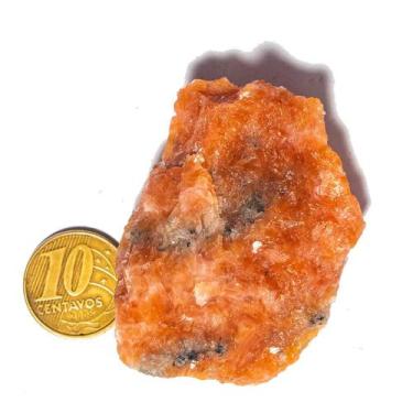Imagem de 01 Calcita Laranja Bruto Esoterismo 25 a 50g 4 a 6cm Tipo A - Cristais