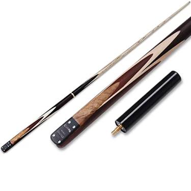 Imagem de LUZTOL Bastões de taco de bilhar tacos de sinuca taco de bilhar taco de bilhar cabeça pequena dividida artesanal sem tinta Snooker chinês preto oito tacos de mesa (cor: 1, tamanho: 9,5 mm)