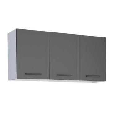 Imagem de Armário Aéreo de Cozinha em Aço Preto 115cm Juno Cozimax