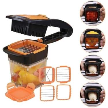 Imagem de Cortador Compacto de Legumes Verduras e Frutas, Multi Fatiador Multiuso 5 em 1