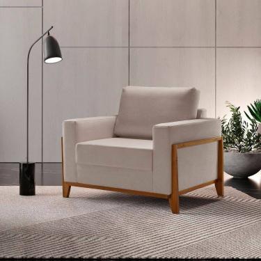 Imagem de Poltrona para Sala de Estar 104cm Paris Bege