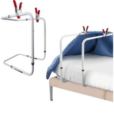 Imagem de JJ CARE Blanket Lifter with Clamps, Steel and Aluminum Blanket Lifter for Feet Support, Adjustable from 20” to 28”, Blanket Bars for Neuropathy, Foot Cramping, Surgery Recovery, and Arthritis