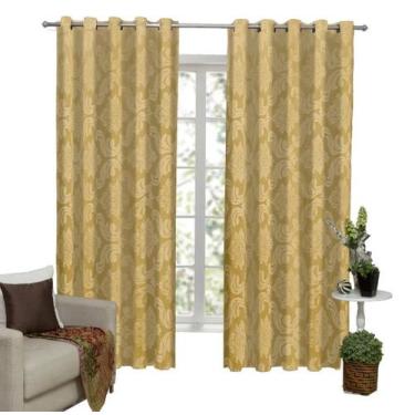 Imagem de Cortina Tecido Jacquard Semi Blackout 3M X 2,60M - Mostarda - Campari