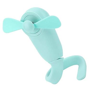 Imagem de Ventilador de Mão Recarregável Versátil, Ajustável e Portátil Portátil, Ruído Silencioso e Baixo, Fácil de Cobrar por Montanhismo, Acampamento, Pesca, Com Material de Silicone