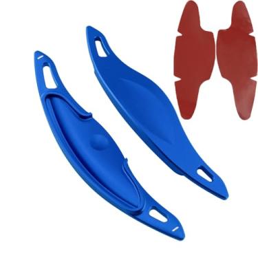 Imagem de Adesivos de alumínio para extensão da alavanca de câmbio do volante Acessórios para carro para Hyundai Creta N Line Night Edition/TGDI Turbo (2023)(azul)