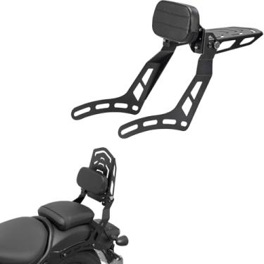 Imagem de KEMIMOTO Motocicleta Sissy Bar Encosto Traseiro Assento de Passageiro Substituição para CMX 500 Rebel CMX 300 CMX500 2017-2023 Almofada de Encosto Destacável