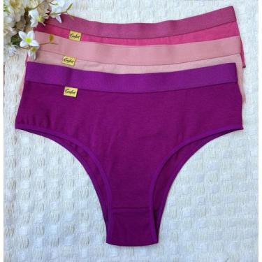 Imagem de Kit 3 Calcinha de Algodão Premium com Elástico Reforçado na Cintura - 