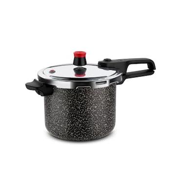 Imagem de Panela de Pressão Rochedo 4,5 Litros Segura Stone Pro com Revestimento Antiaderente Minerium Preto/Cinza