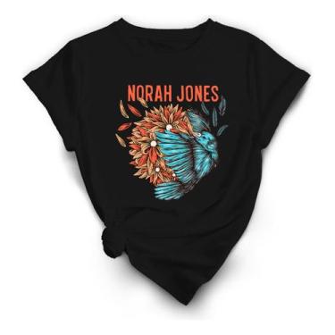 Imagem de Camiseta Estampada Cantora Norah Jones, Referencia Pássaro - Lobo Sete