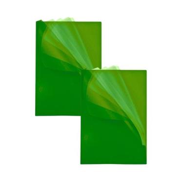 Imagem de Kit Pasta L A4 Cores a escolher - ACP, KIT 2 VERDE