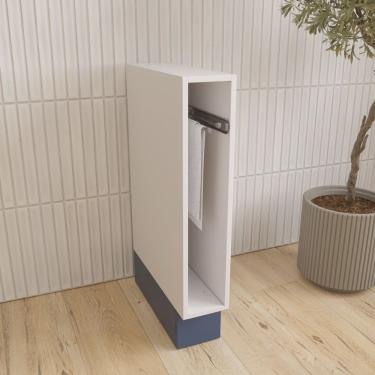 Imagem de Balcão Toalheiro 15cm Sem Tampo Arizona Cabecasa Madeiramadeira Branco/azul