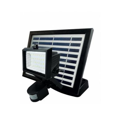 Imagem de Refletor Led Taschibra Placa Solar+Sensor Presença Prime 02 Ip44 Preto Luz Branco Quente 3000K