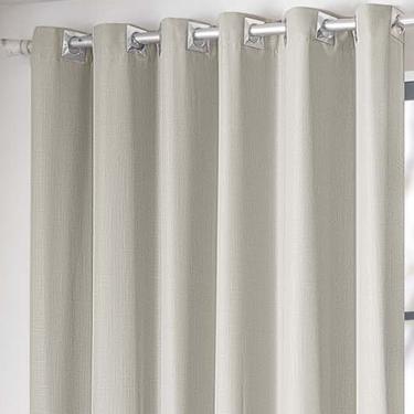 Imagem de Cortina Lunna Voil Gaze Microfibra 3,00x2,60m Sala Quarto Varão 3m - Marfim