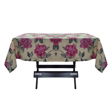 Imagem de Toalha Mesa Oxford Estampado 1,50x1,50 4 Lugares Rosa