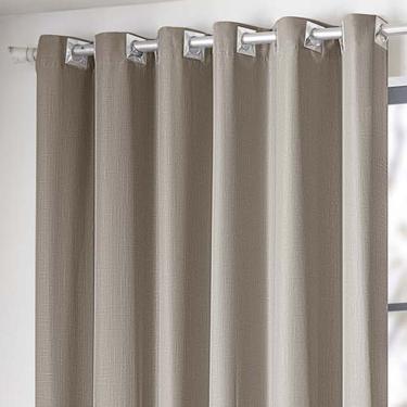 Imagem de Cortina Lunna Voil Gaze Microfibra 3,00x2,60m Sala Quarto Varão 3m - Marrom