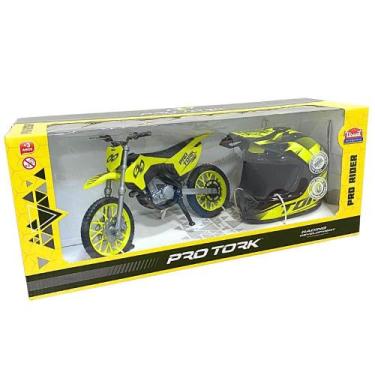 Imagem de Moto Protork Rider Cross Com Mini Capacete 602 - Usual Brinquedos, Sor