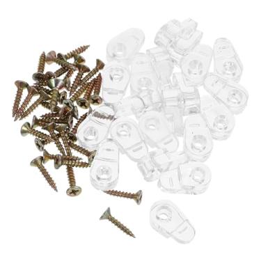 Imagem de KALLORY 20Peças Clipes de Suporte com Parafusos Instalação de Espelhos Armários e Móveis Acessórios Práticos e Duráveis Fixação de Painéis