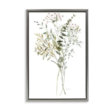 Imagem de Stupell Industries Tela flutuante cinza Wild Country Herb Bunches Design de arte de parede por Livi Finn, 17 x 25