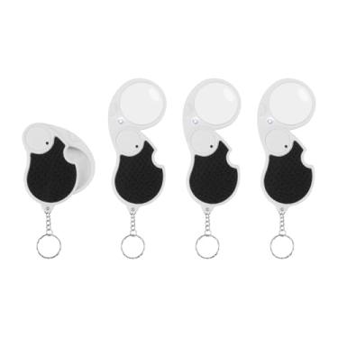 Imagem de Rongon Lupas Com Luz, Pacote 4 Dobráveis De Bolso, Lupa Joalheiro 5X, Chaveiro Alça, Para Leitura, Hobby E Viagens (4 Peças)