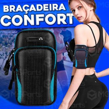 Imagem de Pochete Fitness Braçadeira Bolsa de Braço Para Celular Protetor Suor A