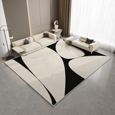 Imagem de Tapete leve, luxuoso e ultrafino de areia para sala de estar, quarto, cabeceira, hall de entrada e decoração de casa (140 x 200 cm (4,6 x 6,56 pés/CXS sem fiapos 3)