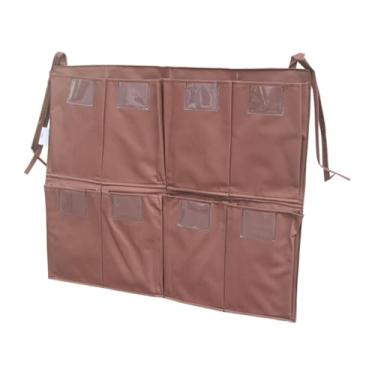 Imagem de ＫＬＫＣＭＳ Saco de carrinho de limpeza, caixa de armazenamento, capacidade espaçosa, à prova d'água com etiqueta transparente, bolsa de suprimentos de, 8 Bolsos