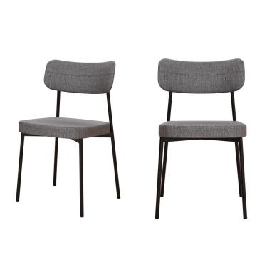 Imagem de Cadeira Mynna Fixa C/4 Pes 525 X 470 X 790 Mm C/2 Un. Corriente Cinza Corriente Cinza