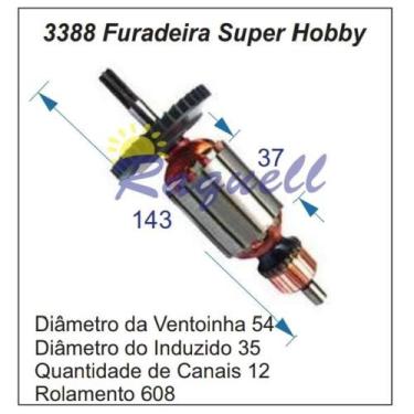Imagem de Induzido 3388 compativel Bosch Super Hobby - 220V