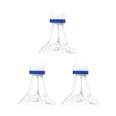 Imagem de Colaxi 3x Bolas de badminton à prova de vento para treinamento de alta velocidade ao ar livre, peteca, treinamento esportivo para jardim, praia, quintal