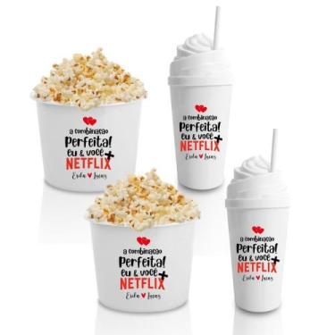 Imagem de Kit Cinema Casal ( 2 Copos Chantilly + 2 Baldes de Pipoca COMBINAÇÃO -