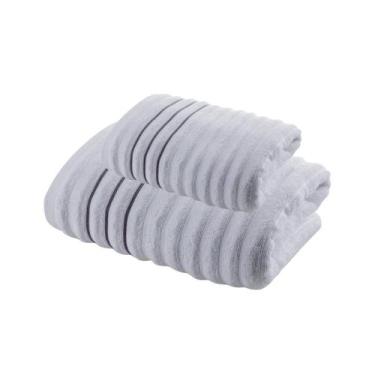 Imagem de Jogo Toalha de Banho e Rosto Corttex Wave Varias Cores, Branca