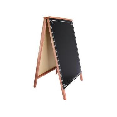 Imagem de Cavalete Negro Decorativo para Propaganda, Madeira, 70 cm x 50 cm, Dupla Face