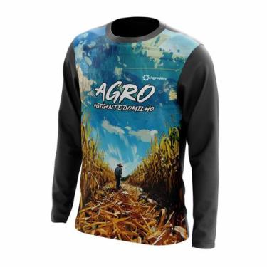 Imagem de Camisa Manga Longa Agro Gigante do Milho Proteção Uv Respirável Zíper 