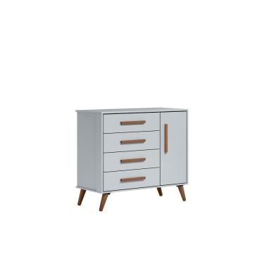 Imagem de Comoda Retro Com Pés 4 Portas Pagani Cinza